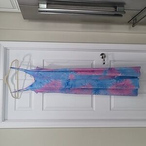 Tie dye spaghetti strap maxi dress